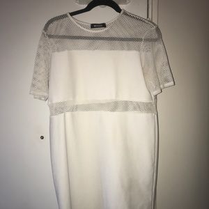 Misguided white mesh dress